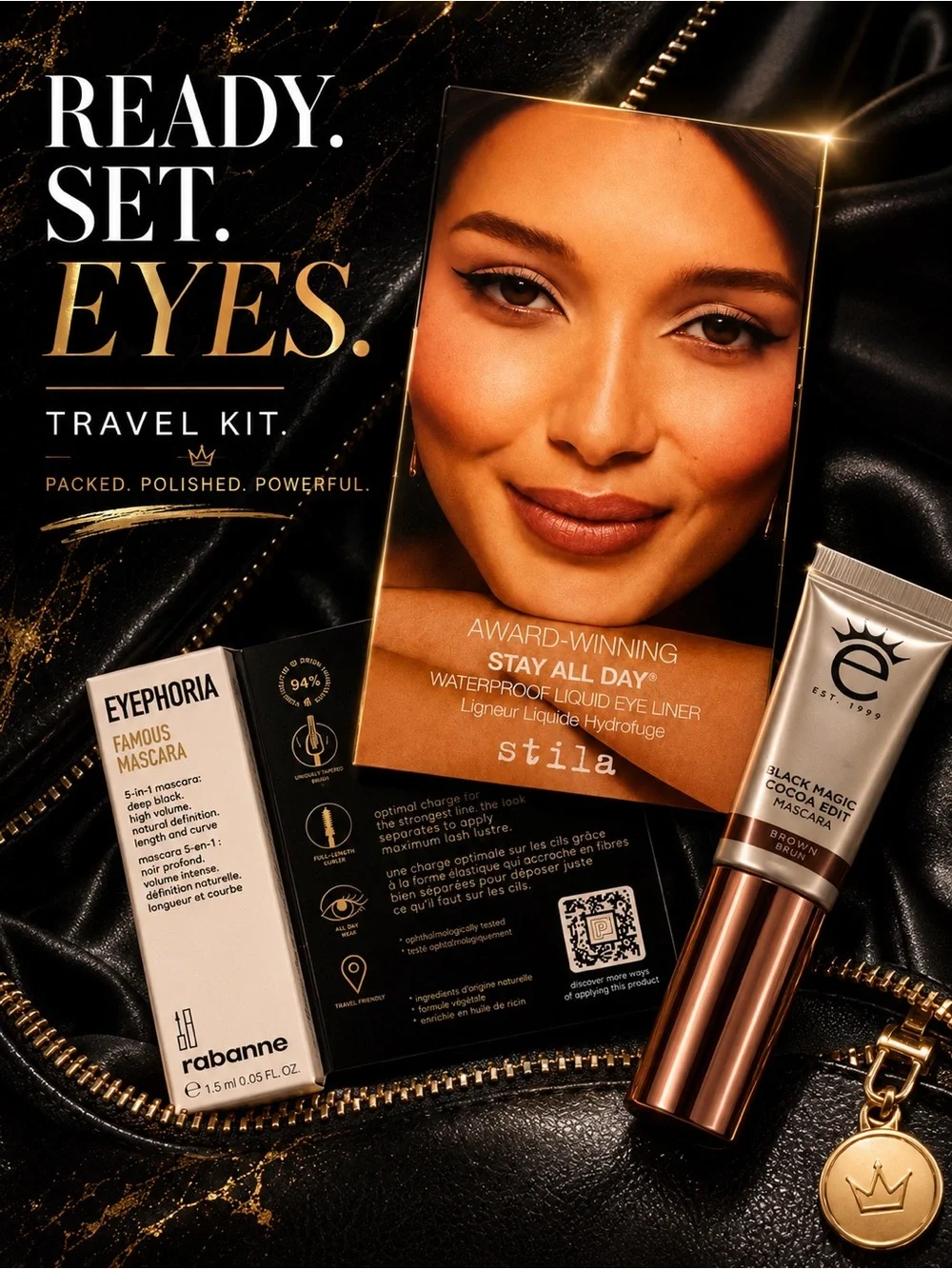Stila, Rabanne & e.l.f. Mascara & Eyeliner Travel Bundle